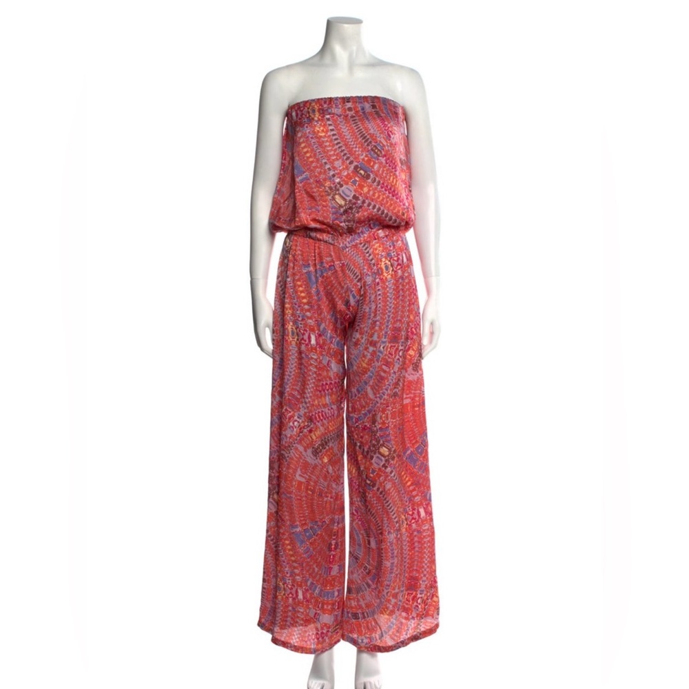 Alexis Women's Strapless Red Jumpsuit